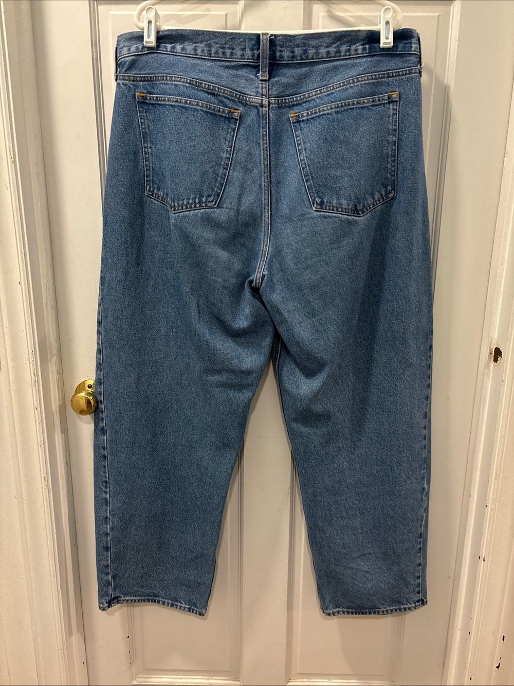 Abercrombie & Fitch Women’s The Barrel Jeans Mid Rise Curve Love Size 32/14L EUC - Picture 7 of 8